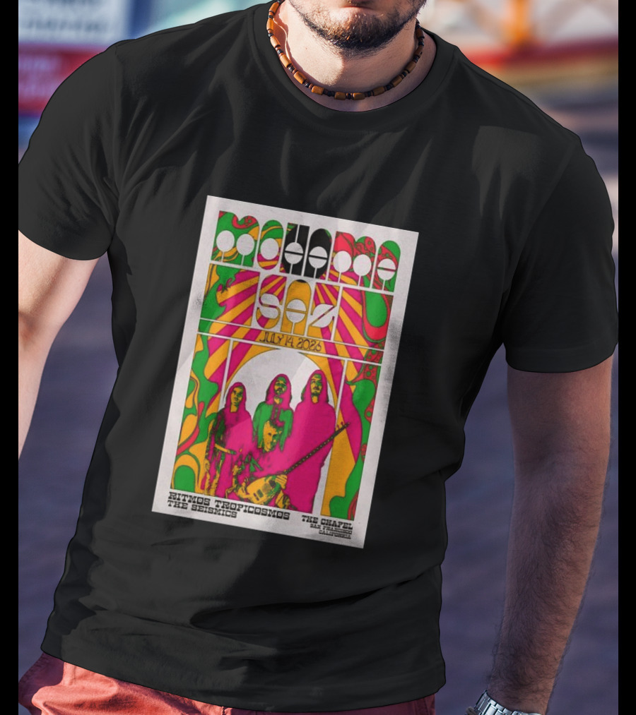 MOHAMA SAZ San Francisco CA July 14 2026 Ritmos Tropicosmos The Seismics The Chapel T-Shirt