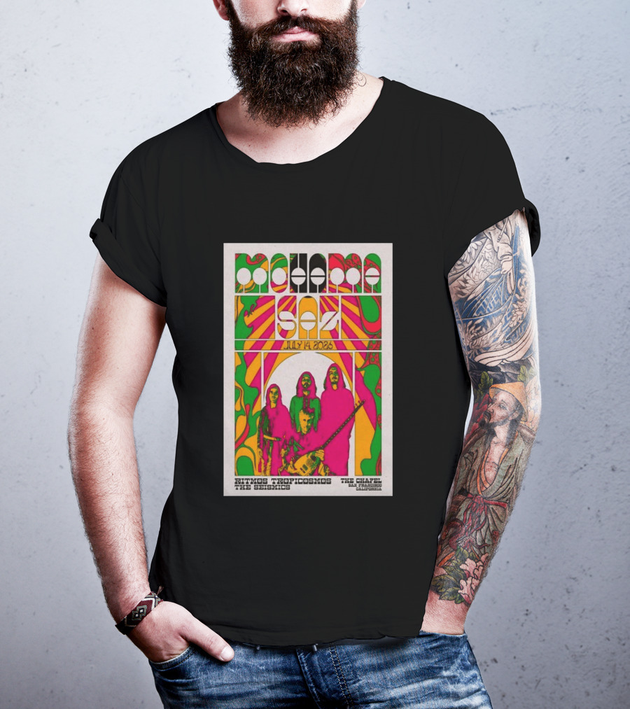 MOHAMA SAZ San Francisco CA July 14 2026 Ritmos Tropicosmos The Seismics The Chapel T-Shirt