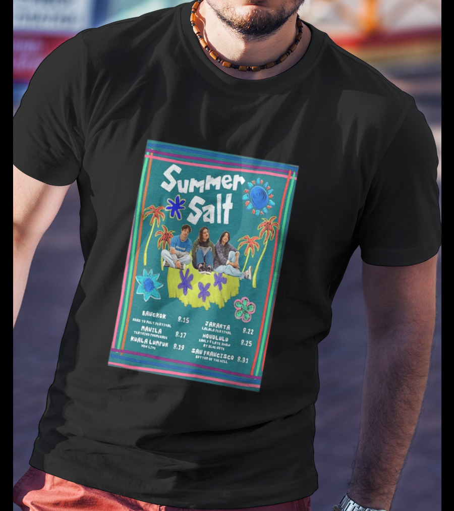 Summer Salt World Tour 2026 Bangkok Manila Kuala Lumpur Jakarta Honolulu San Francisco T-Shirt