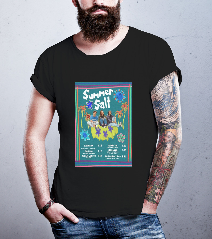 Summer Salt World Tour 2026 Bangkok Manila Kuala Lumpur Jakarta Honolulu San Francisco T-Shirt