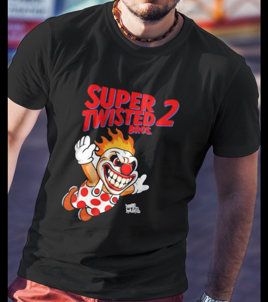 Super Twisted 2 Bros Sweet Tooth Twisted Metal Video Game Mashup T-Shirt