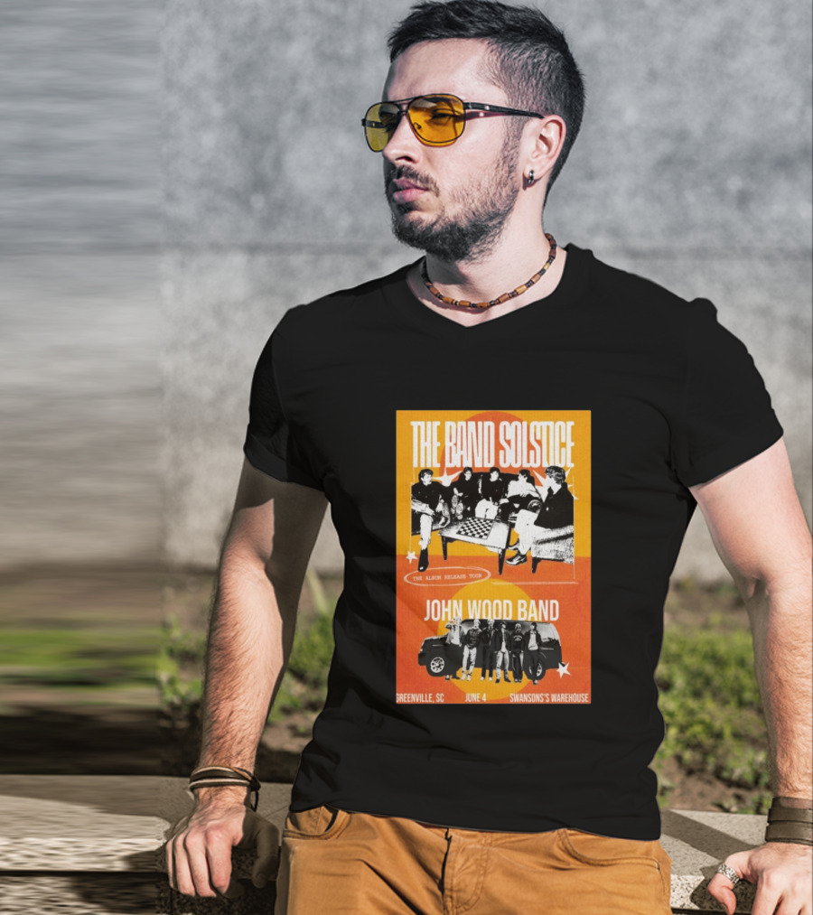 The Band Solstice Album Release Tour June 4 Greenville SC Swanson's Warehouse John Wood Band T-Shirt