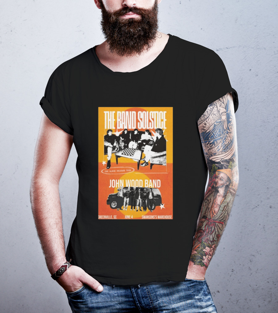 The Band Solstice Album Release Tour June 4 Greenville SC Swanson's Warehouse John Wood Band T-Shirt