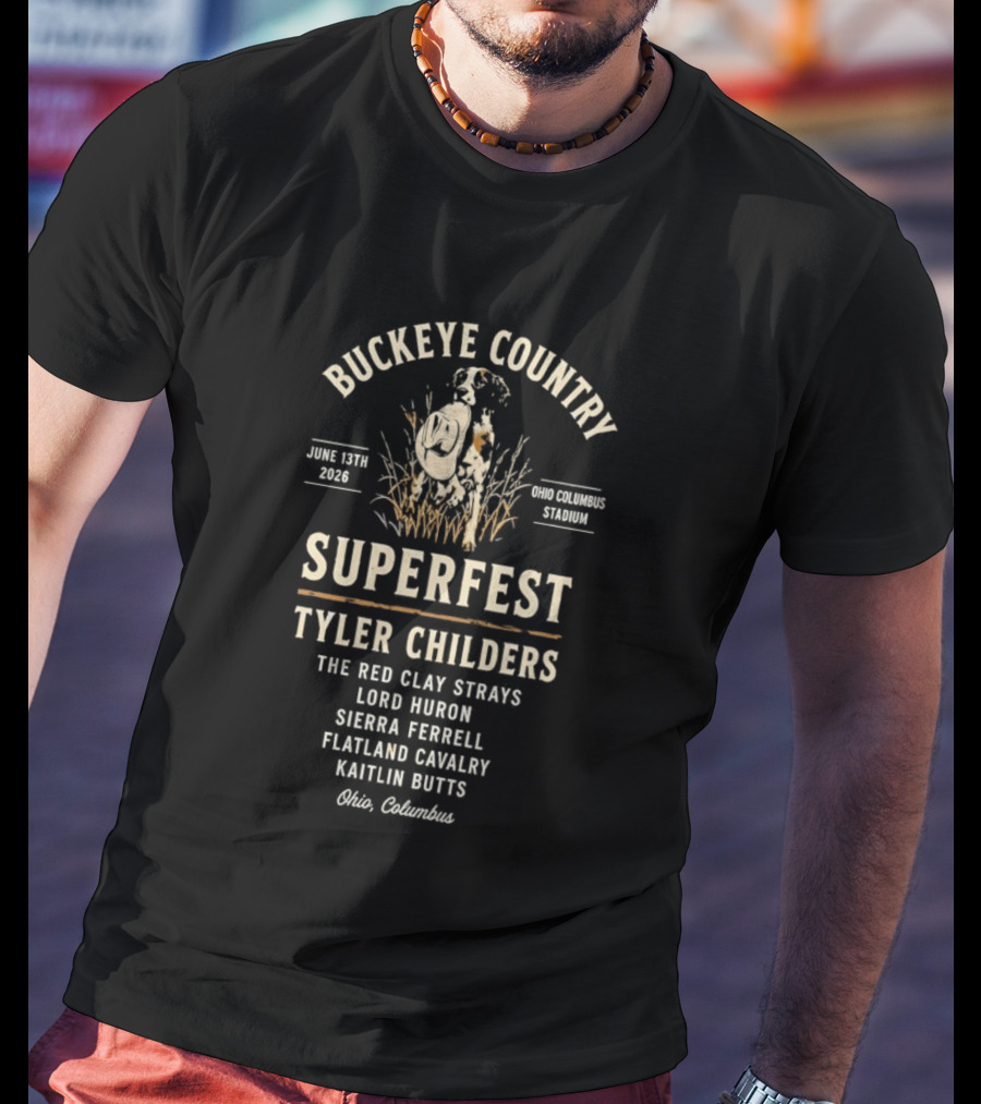 Buckeye Country Superfest 2026 Tyler Childers Live Columbus Ohio Stadium T-Shirt