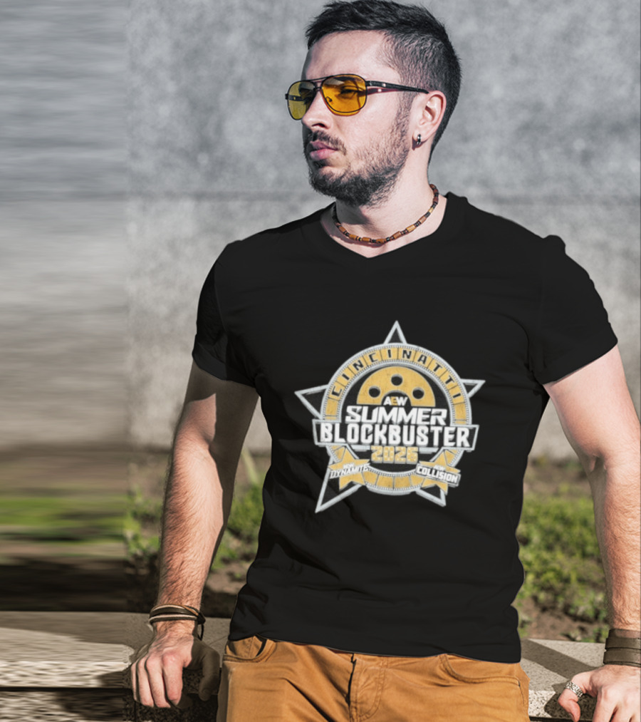 AEW Summer Blockbuster 2026 Cincinnati Event New Dynamite New Collision T-Shirt