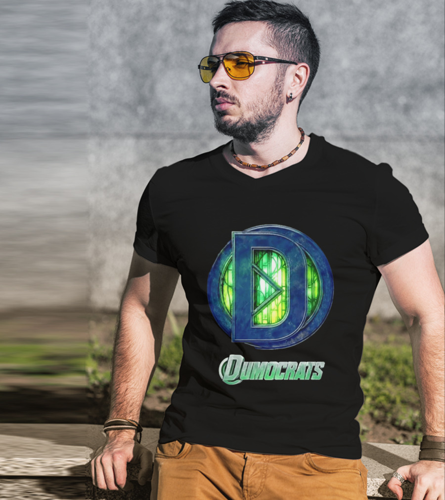 Dumocrats Political D Symbol Green Glass T-Shirt
