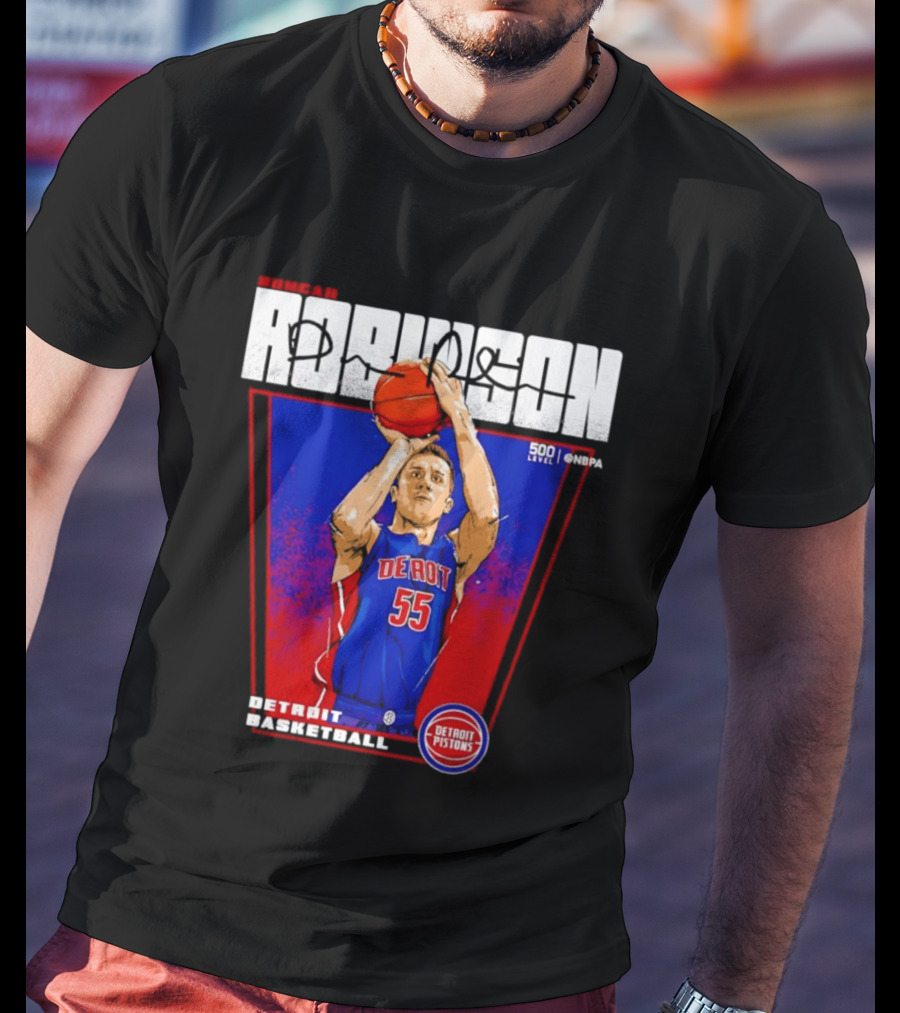 Duncan Robinson Detroit Pistons Basketball NBA Number 55 T-Shirt