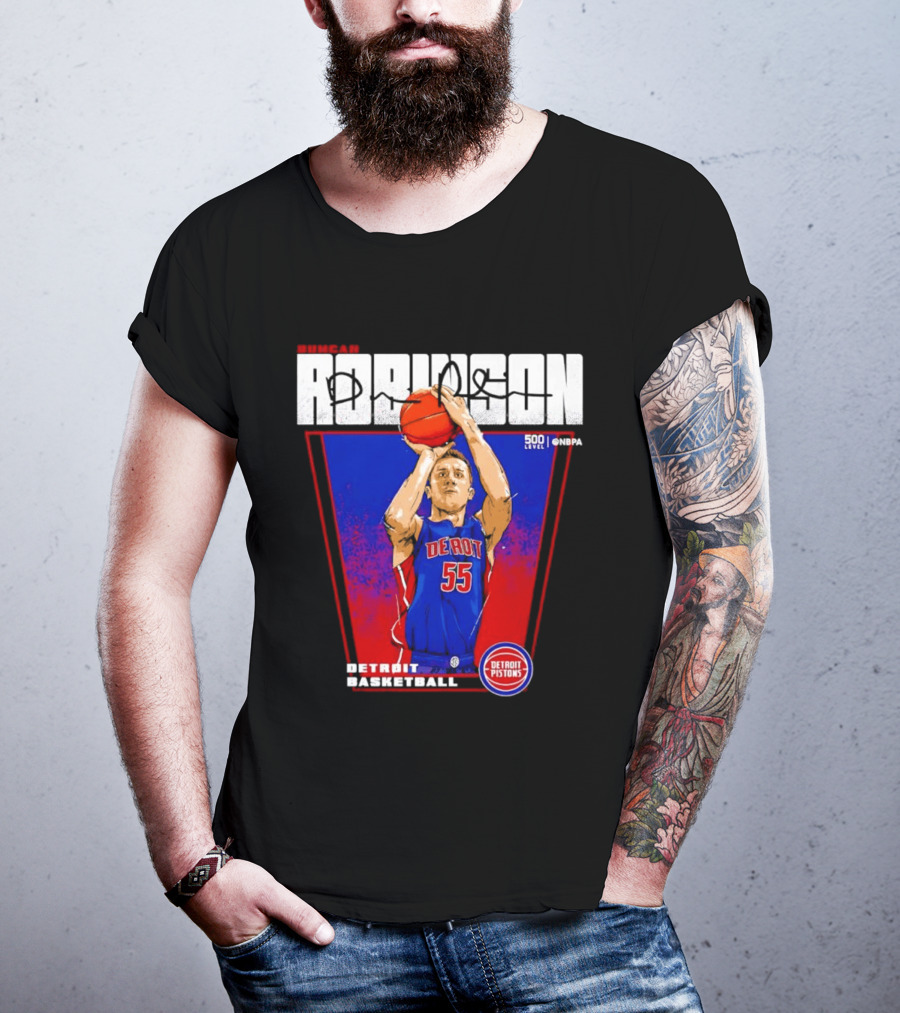 Duncan Robinson Detroit Pistons Basketball NBA Number 55 T-Shirt