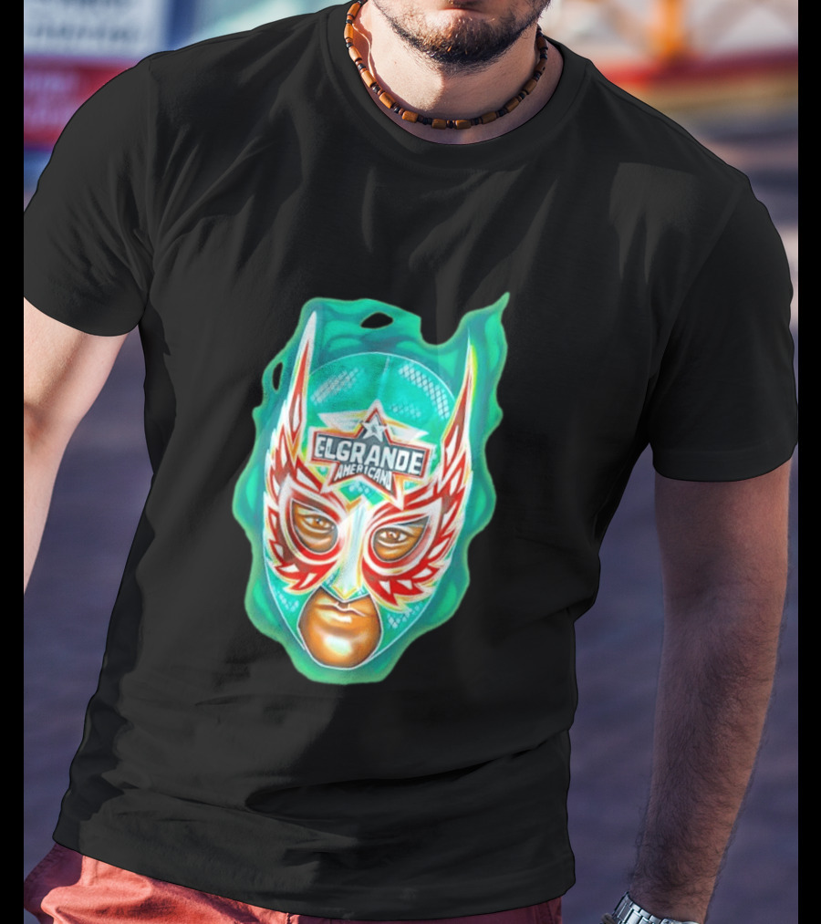 El Grande Americano Luchador Mask Art Bright T-Shirt