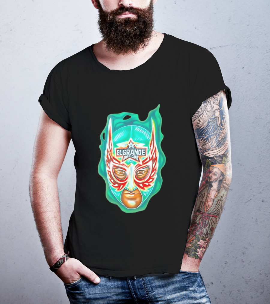 El Grande Americano Luchador Mask Art Bright T-Shirt