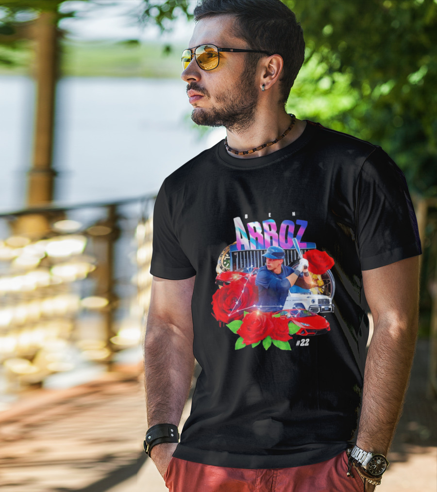Ben Arroz Baseball Player Luxury Cars Roses #22 T-Shirt