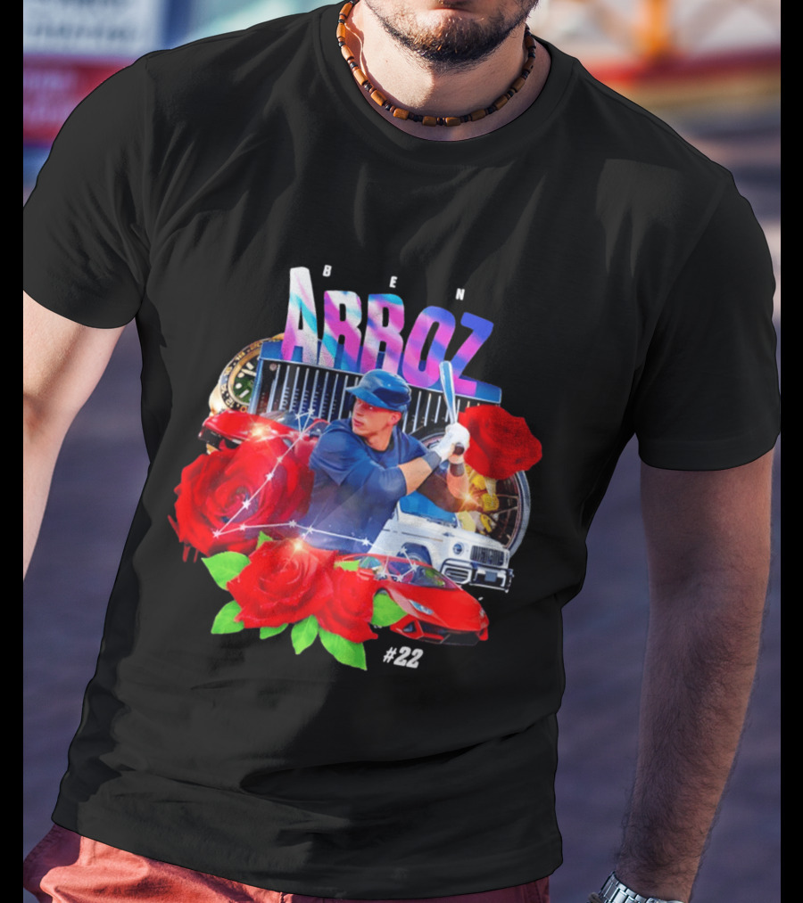 Ben Arroz Baseball Player Luxury Cars Roses #22 T-Shirt