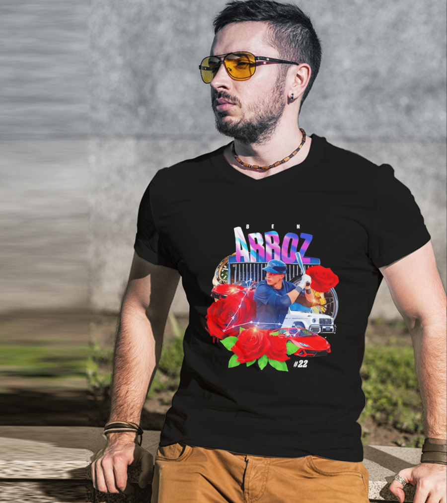 Ben Arroz Baseball Player Luxury Cars Roses #22 T-Shirt
