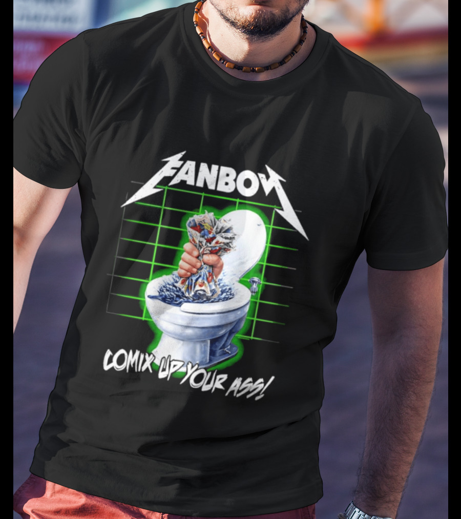 FANBOY Comix Up Your Ass Toilet Hand Print T-Shirt