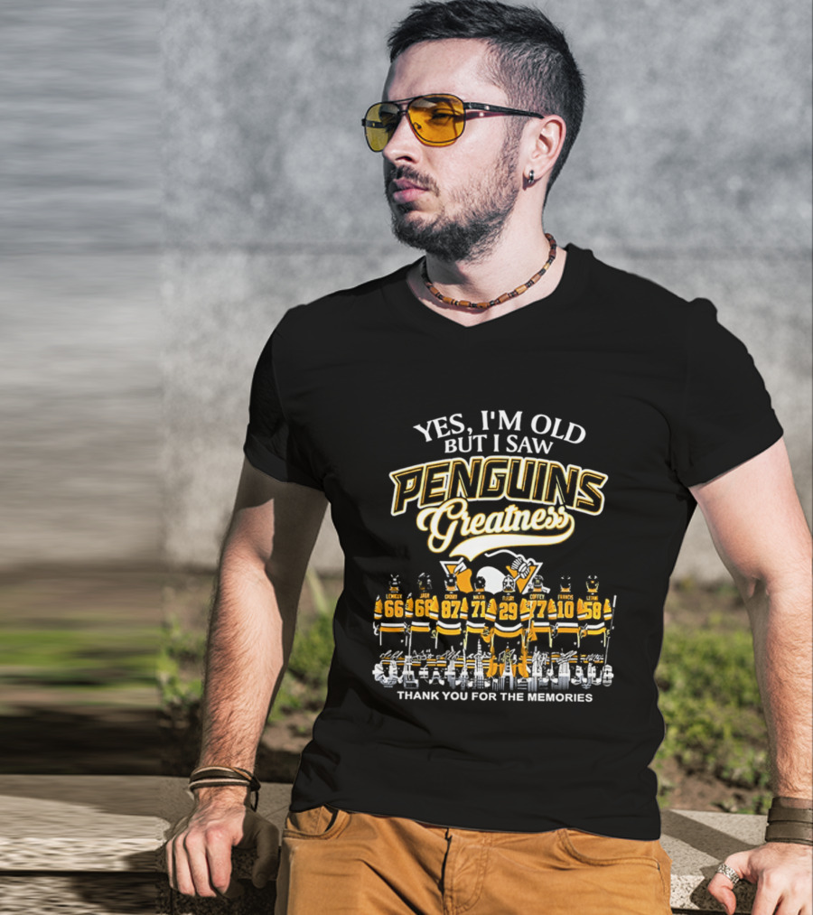 Yes I'm Old But I Saw Penguins Greatness Thank You For The Memories T-Shirt