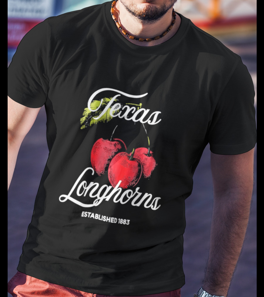 Texas Longhorns Cherry Established 1883 Montauk T-Shirt