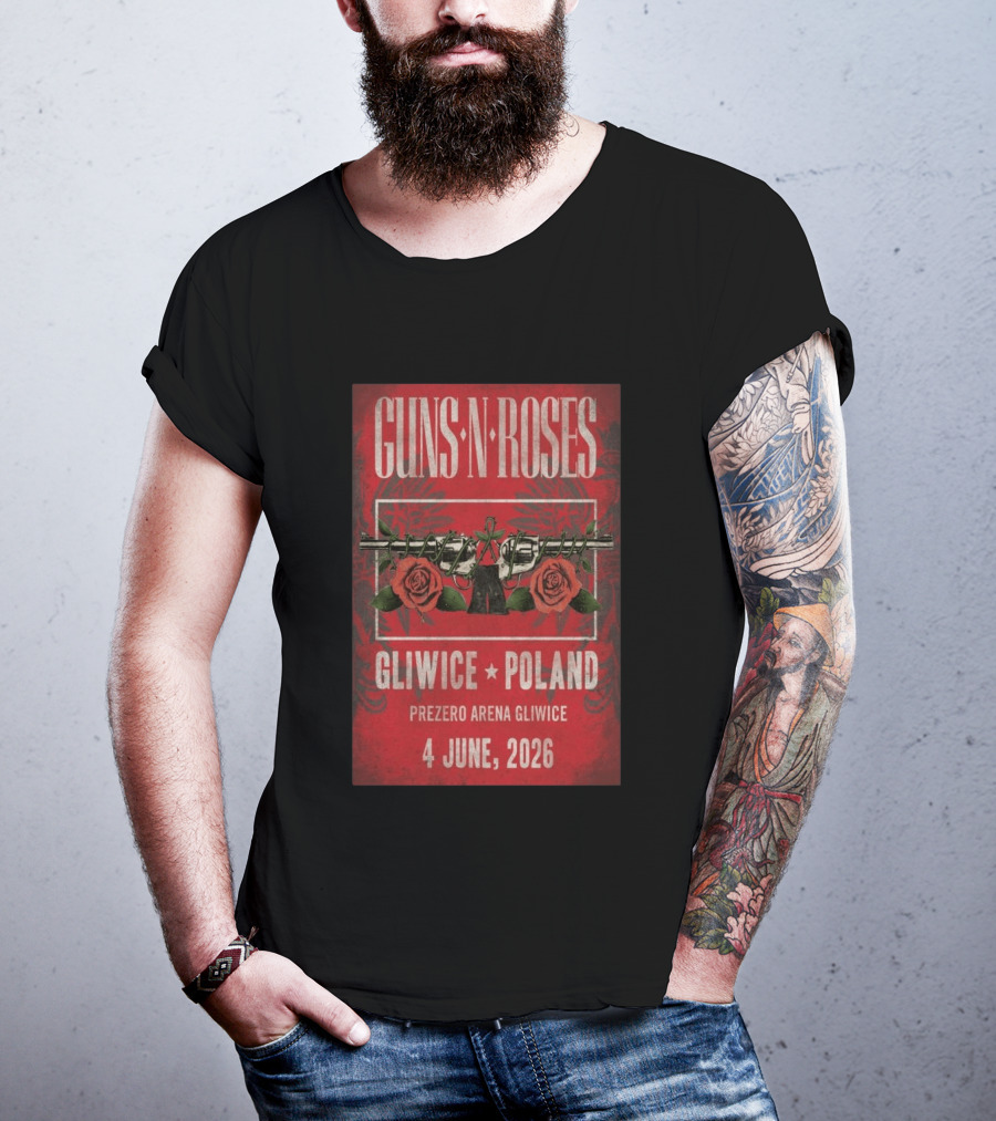 Guns N' Roses 2026 PreZero Arena Gliwice Poland Concert 4 June T-Shirt