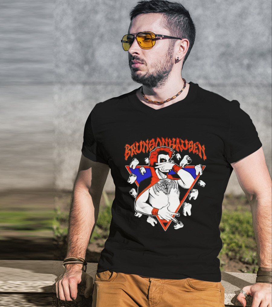 Brunsonhausen WWE Fan Art Featuring Danhausen And Jalen Brunson T-Shirt