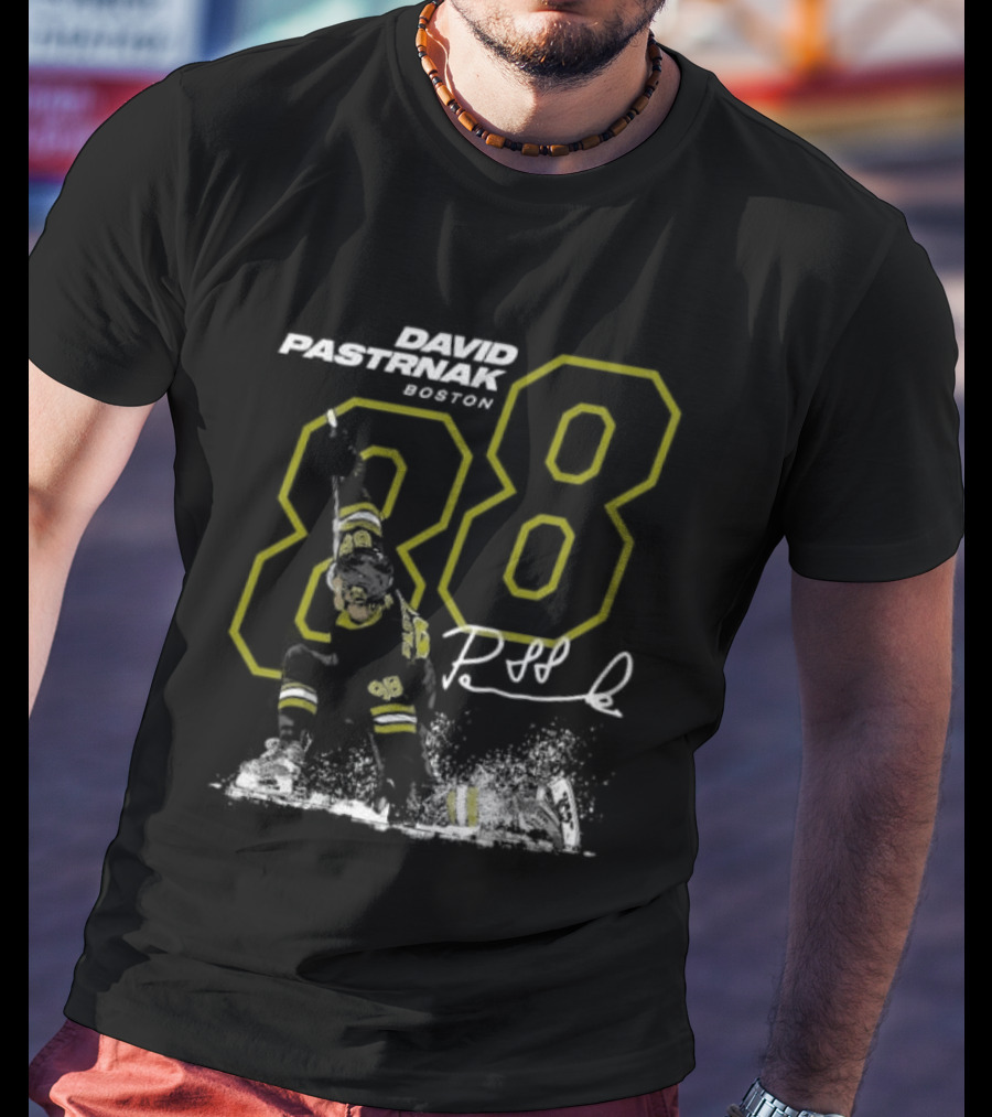 David Pastrnak 88 Boston Bruins NHL Player Fan Gear T-Shirt