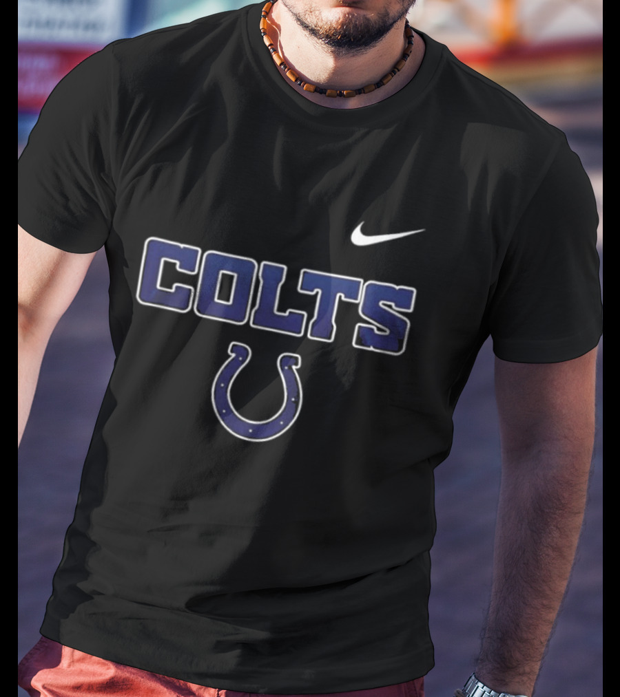 Indianapolis Colts Nike Skeleton Blue Colla American Proud Mechanic T-Shirt