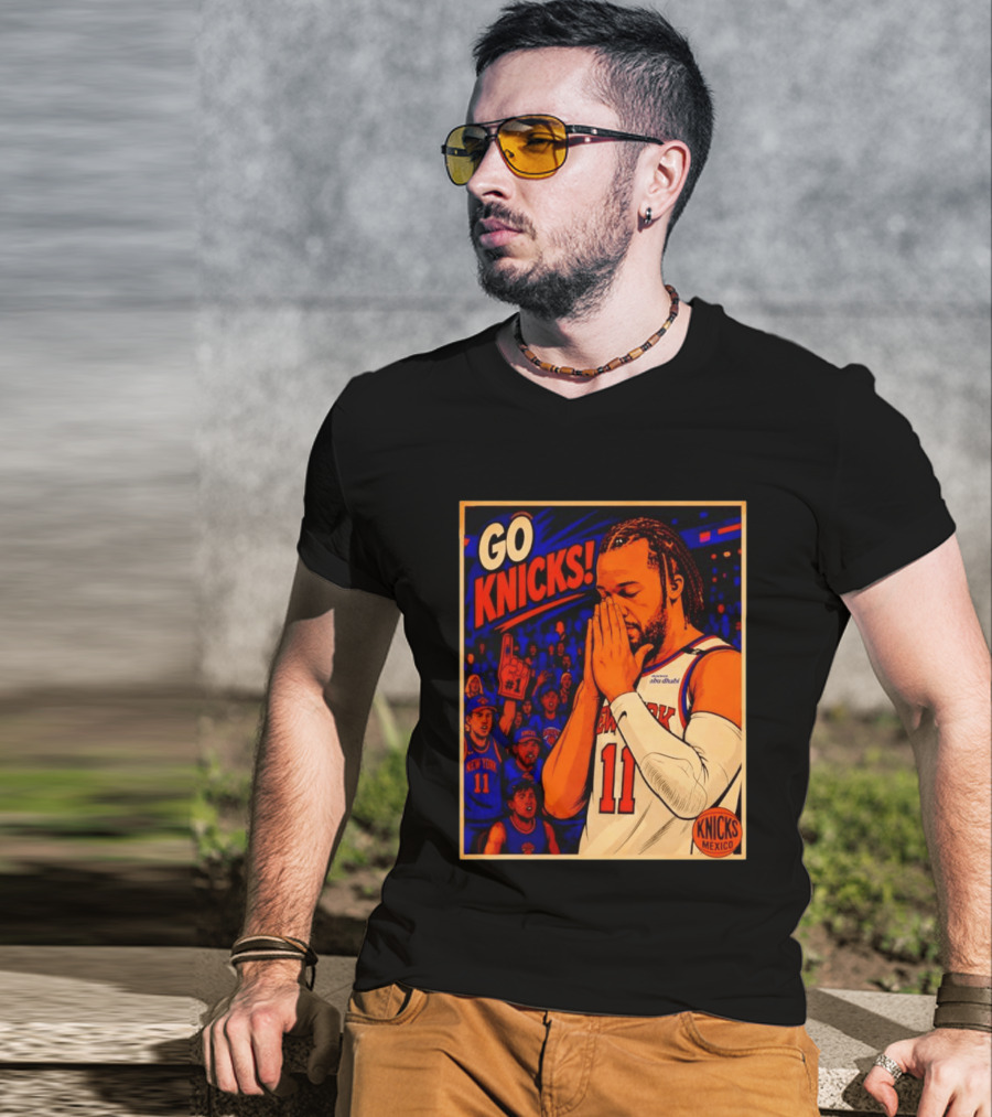 GO KNICKS Jalen Brunson New York Knicks 11 Mexico T-Shirt