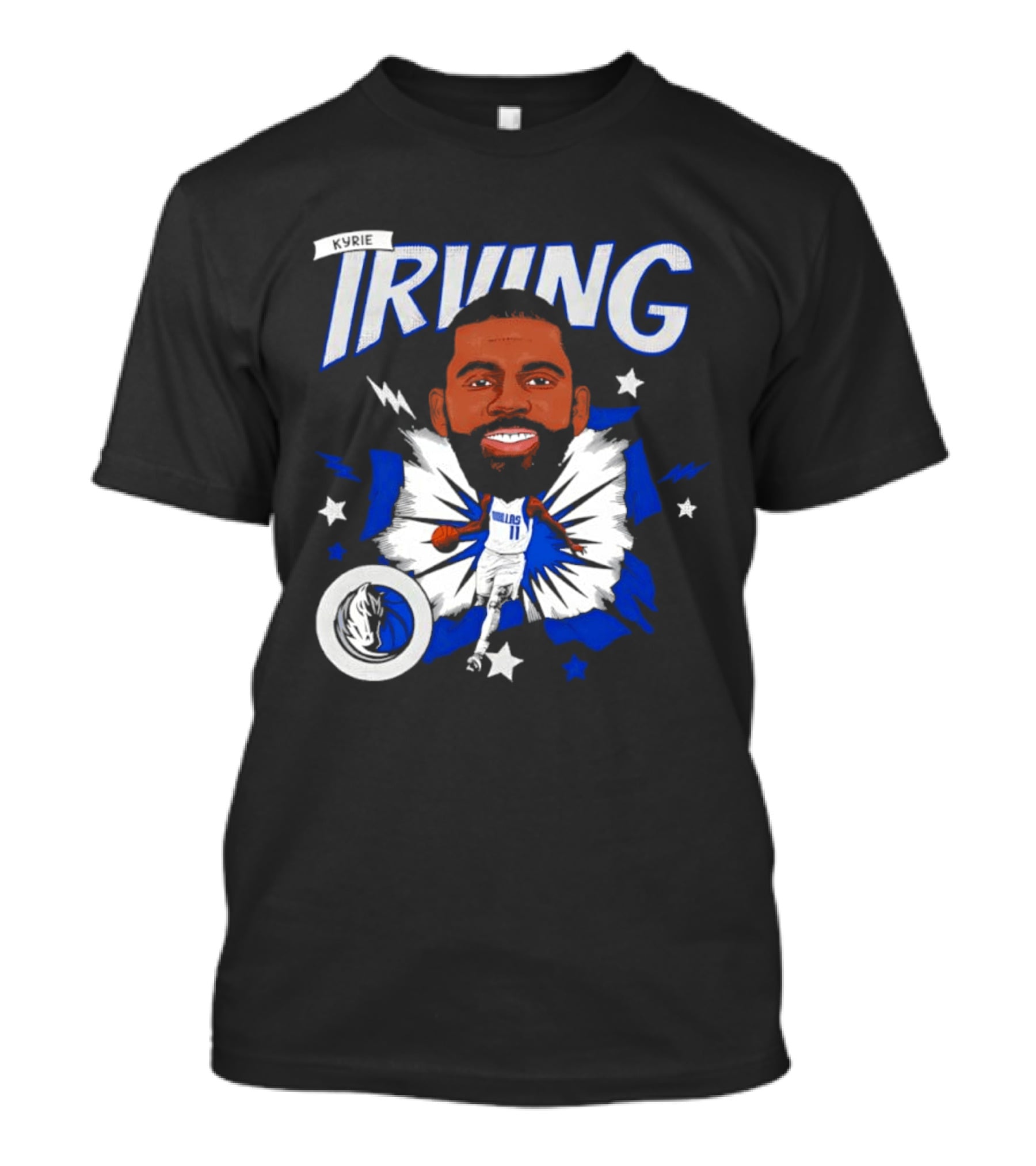 Kyrie Irving Dallas Mavericks NBA Number 11 Player Starburst T-Shirt