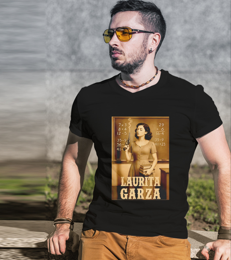 Laurita Garza Vintage Western Classroom Scene T-Shirt