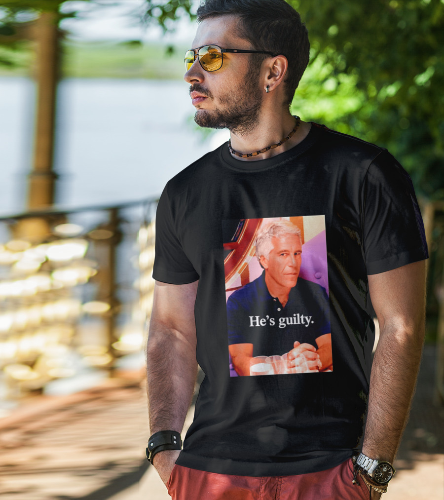 Lil Pump Epstein He's Guilty Controversial Meme T-Shirt