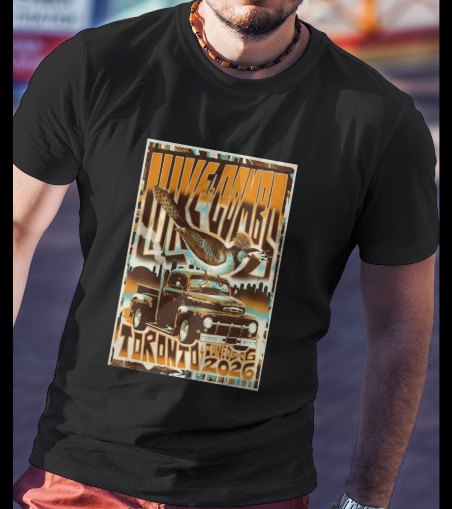 Luke Combs 2026 Tour Toronto June 5 6 Truck And Bird Skyline T-Shirt