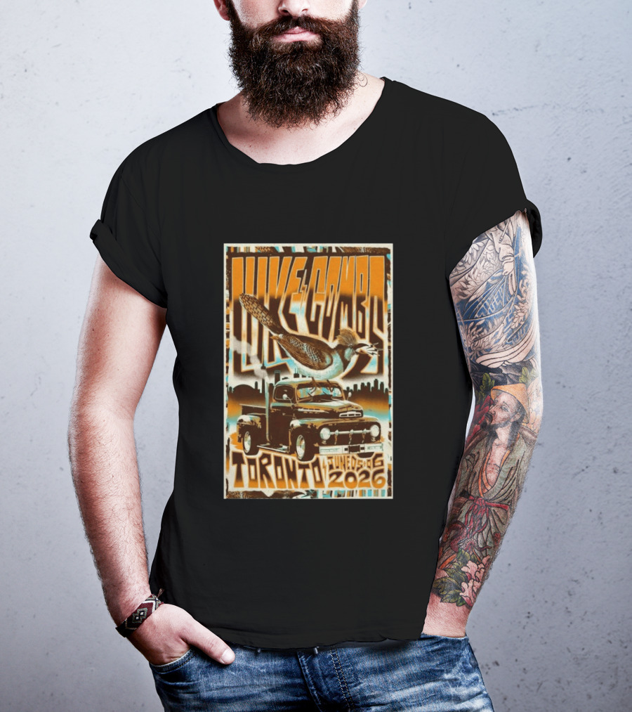 Luke Combs 2026 Tour Toronto June 5 6 Truck And Bird Skyline T-Shirt