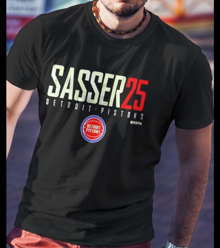 Sasser 25 Detroit Pistons NBA Basketball Marcus Sasser T-Shirt