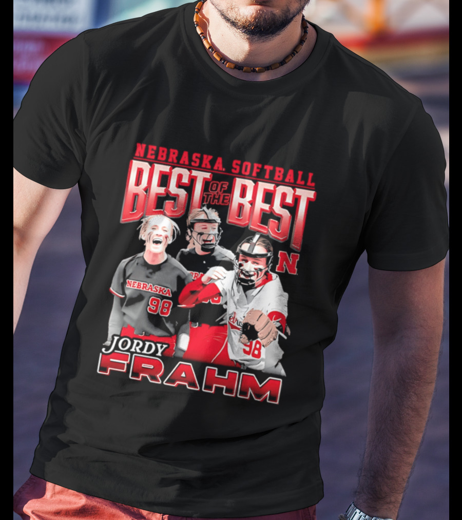 Nebraska Softball Best Of The Best Jordy Frahm 98 T-Shirt