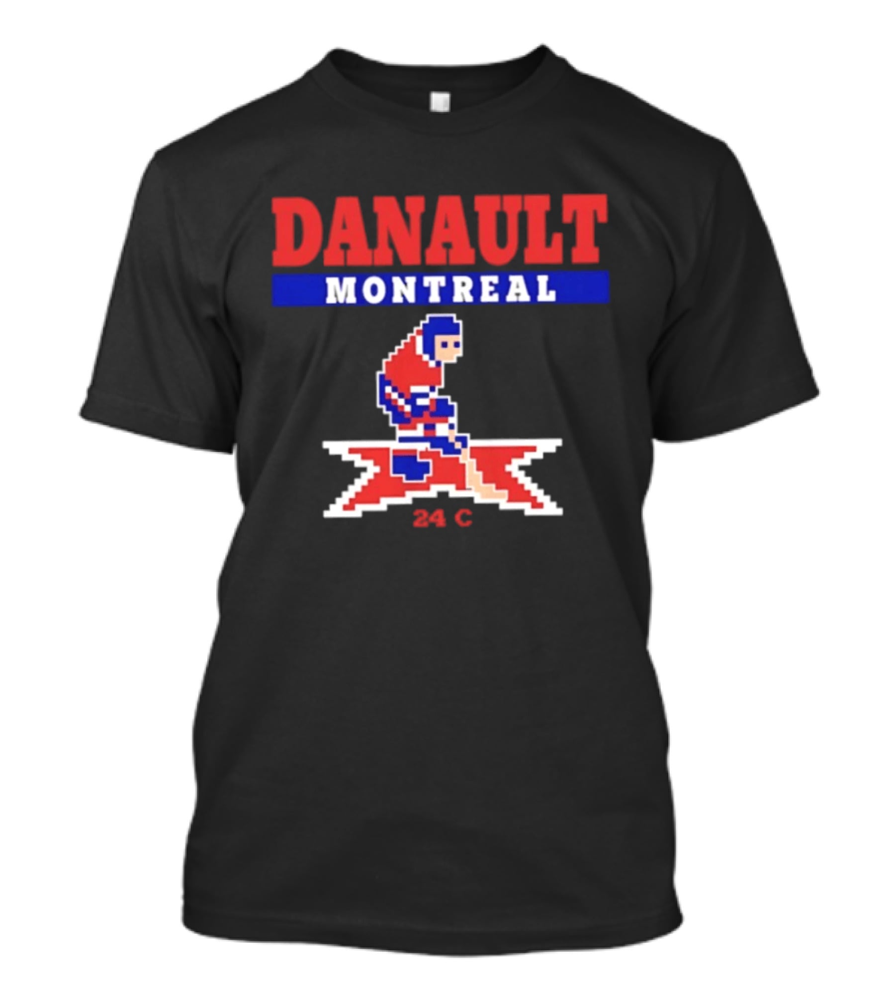 Danault Montreal Canadiens Hockey 24 C Retro Pixel T-Shirt