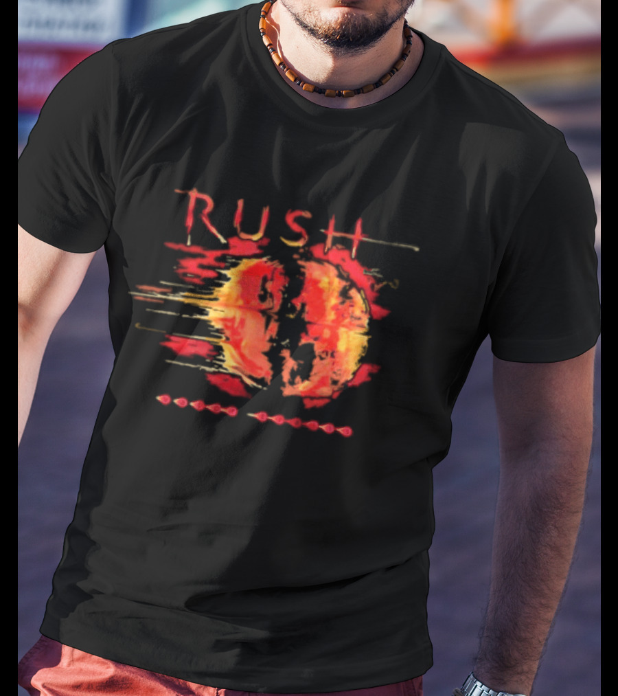 Rush Vapor Trails 2002 Tour Red And Orange Abstract Brushstroke T-Shirt