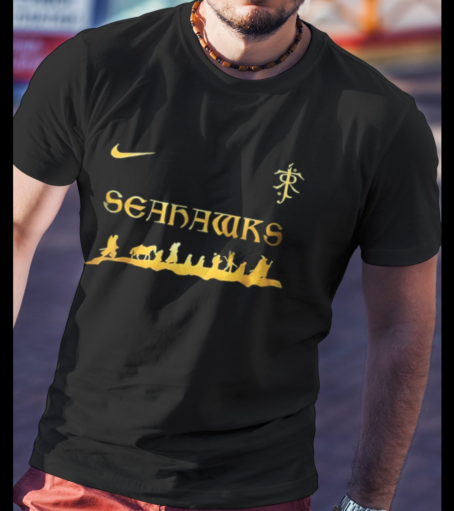 Seattle Seahawks Nike Lord Of The Rings Collaboration With Tolkien T-Shirt