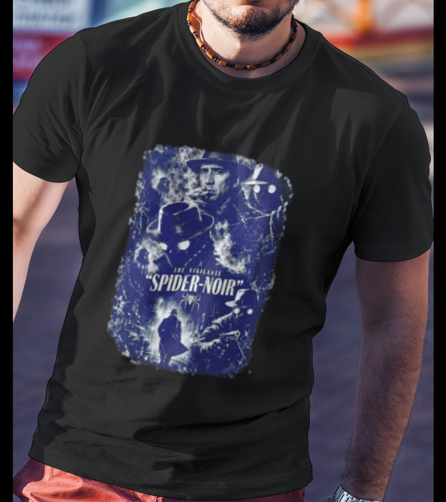 Spider Noir The Vigilante Movie Nicolas Cage Classic Film Noir T-Shirt