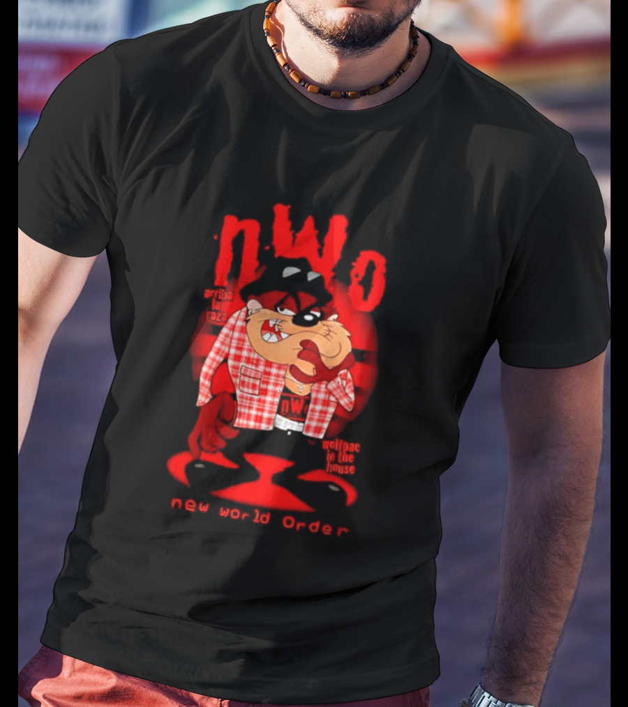 NWo Wolfpac Taz Tasmanian Devil New World Order Arriba La Raza T-Shirt