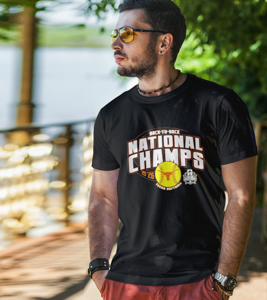 Back To Back National Champs 2026 Texas Softball T-Shirt