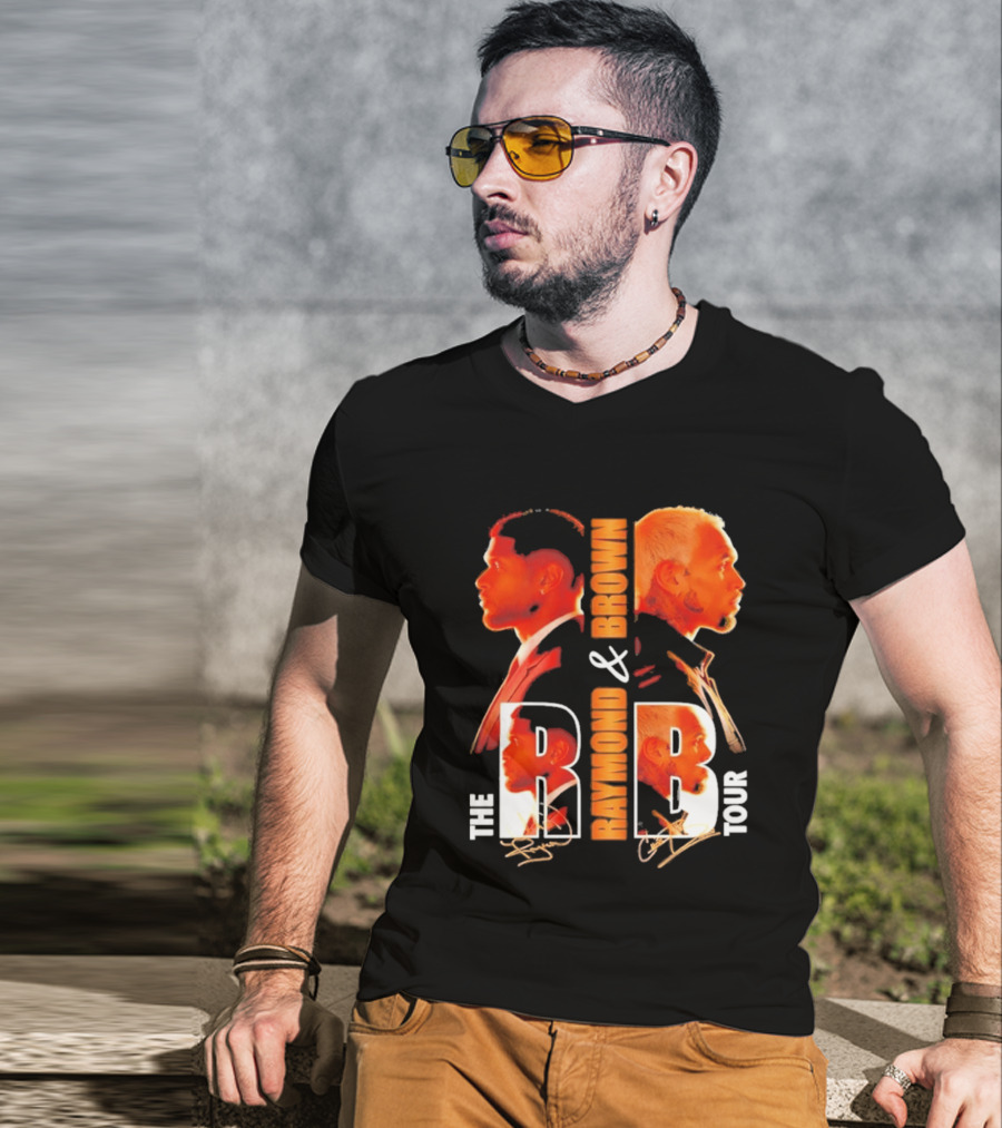 Usher Chris Brown Raymond & Brown The R B Tour Concert Signatures T-Shirt