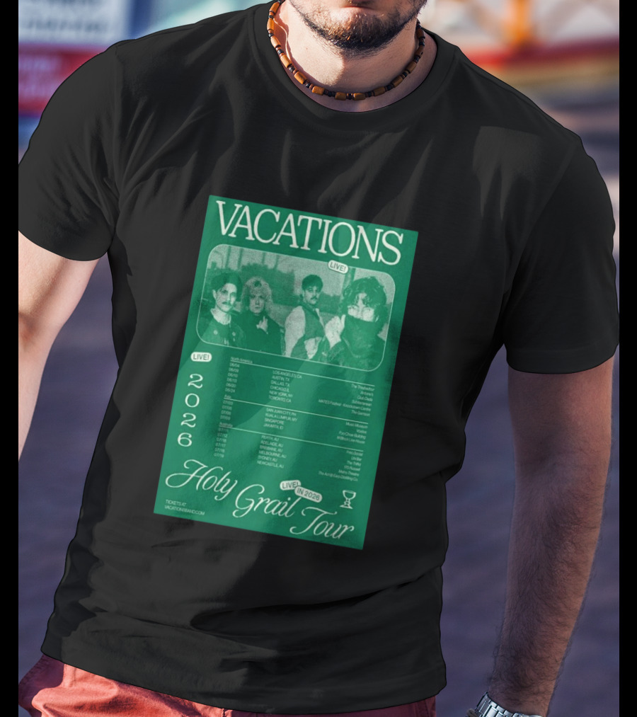 Vacations Holy Grail Tour 2026 Live Concert Locations And Dates T-Shirt