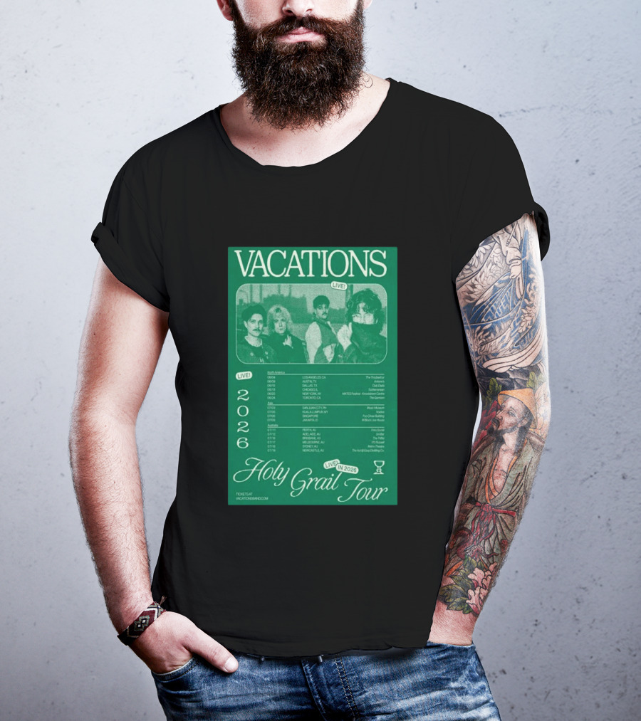 Vacations Holy Grail Tour 2026 Live Concert Locations And Dates T-Shirt