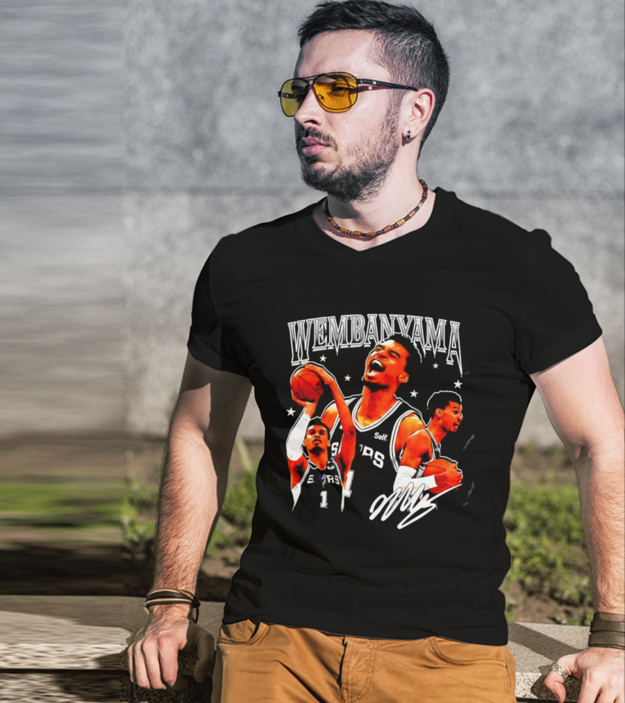 Victor Wembanyama San Antonio Spurs NBA Stars Basketball T-Shirt