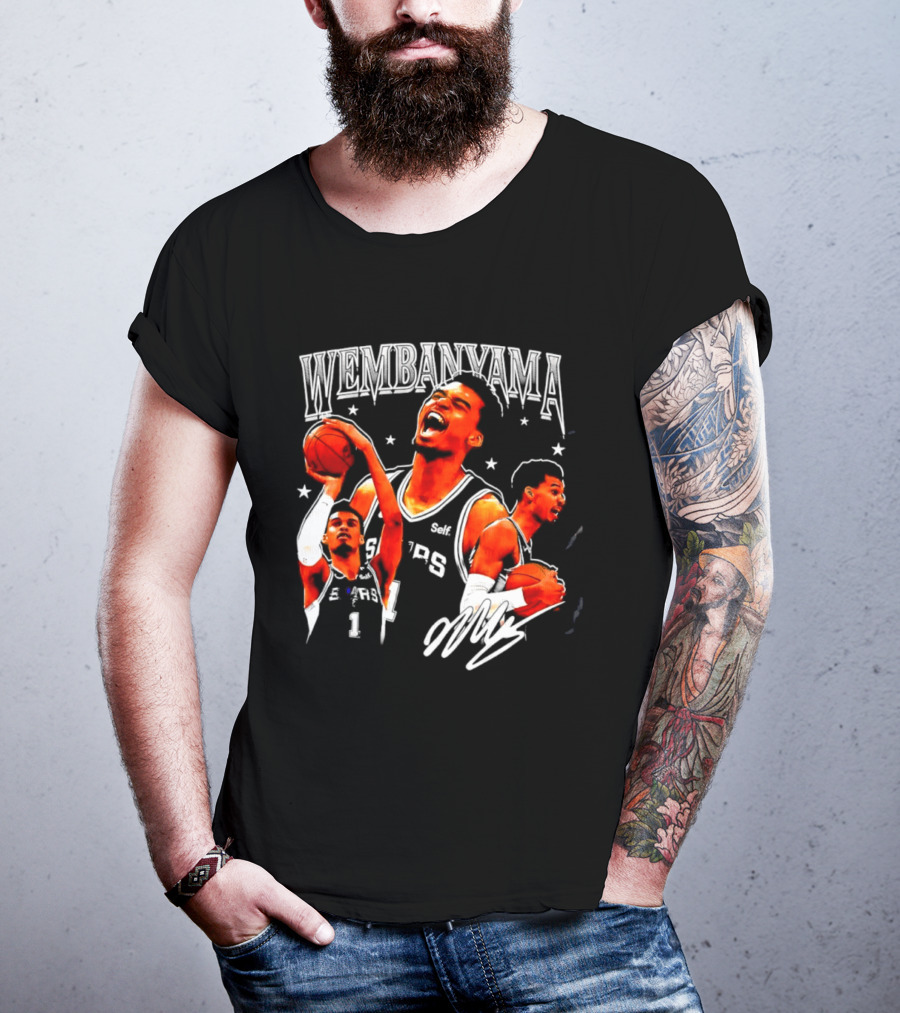 Victor Wembanyama San Antonio Spurs NBA Stars Basketball T-Shirt