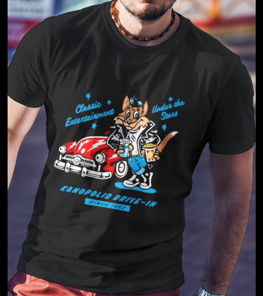 Kanopolis Drive In Wolf Classic Entertainment Under The Stars Since 1952 T-Shirt