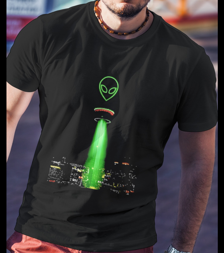 Alien Victor Wembanyama San Antonio Spurs Tower Of The Americas City Night Sky T-Shirt