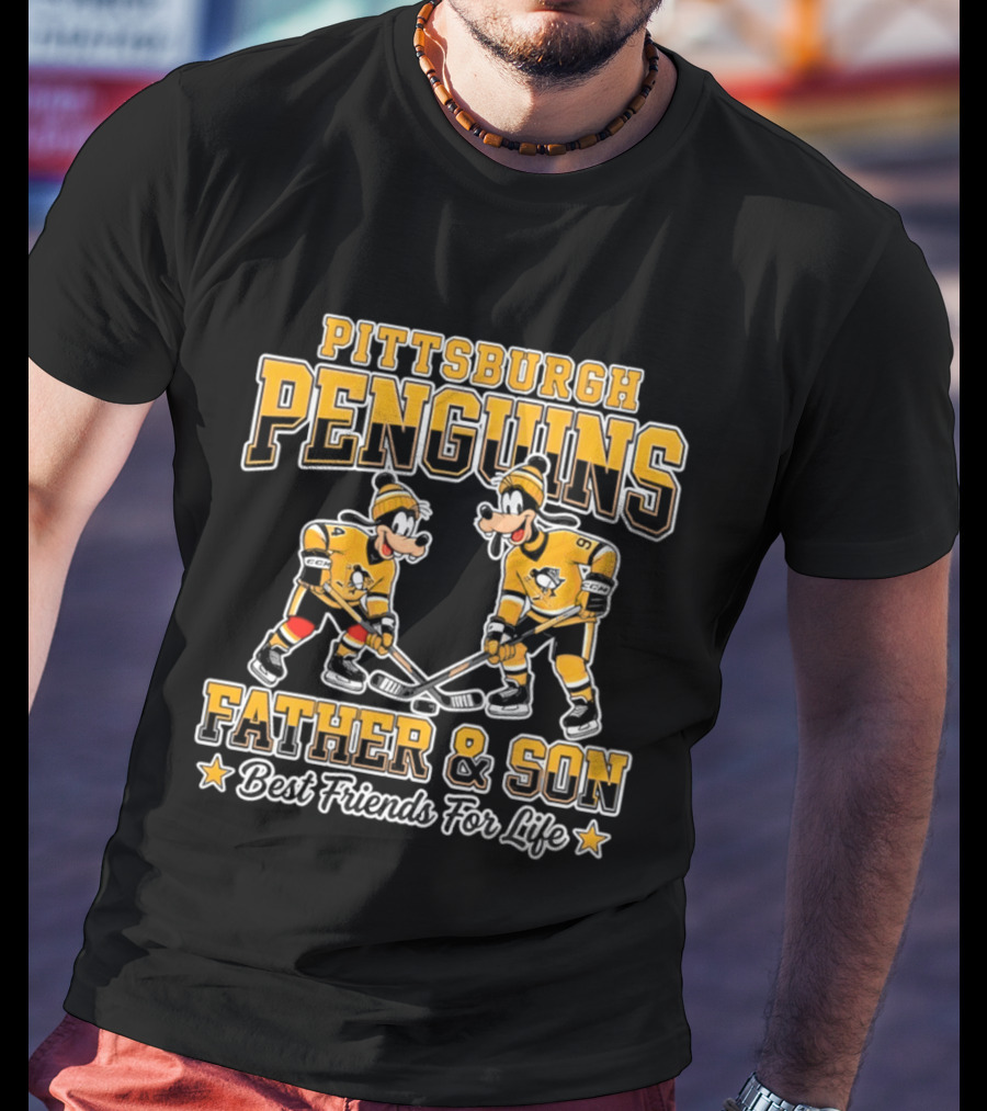 Pittsburgh Penguins Goofy Father And Son Best Friends For Life T-Shirt