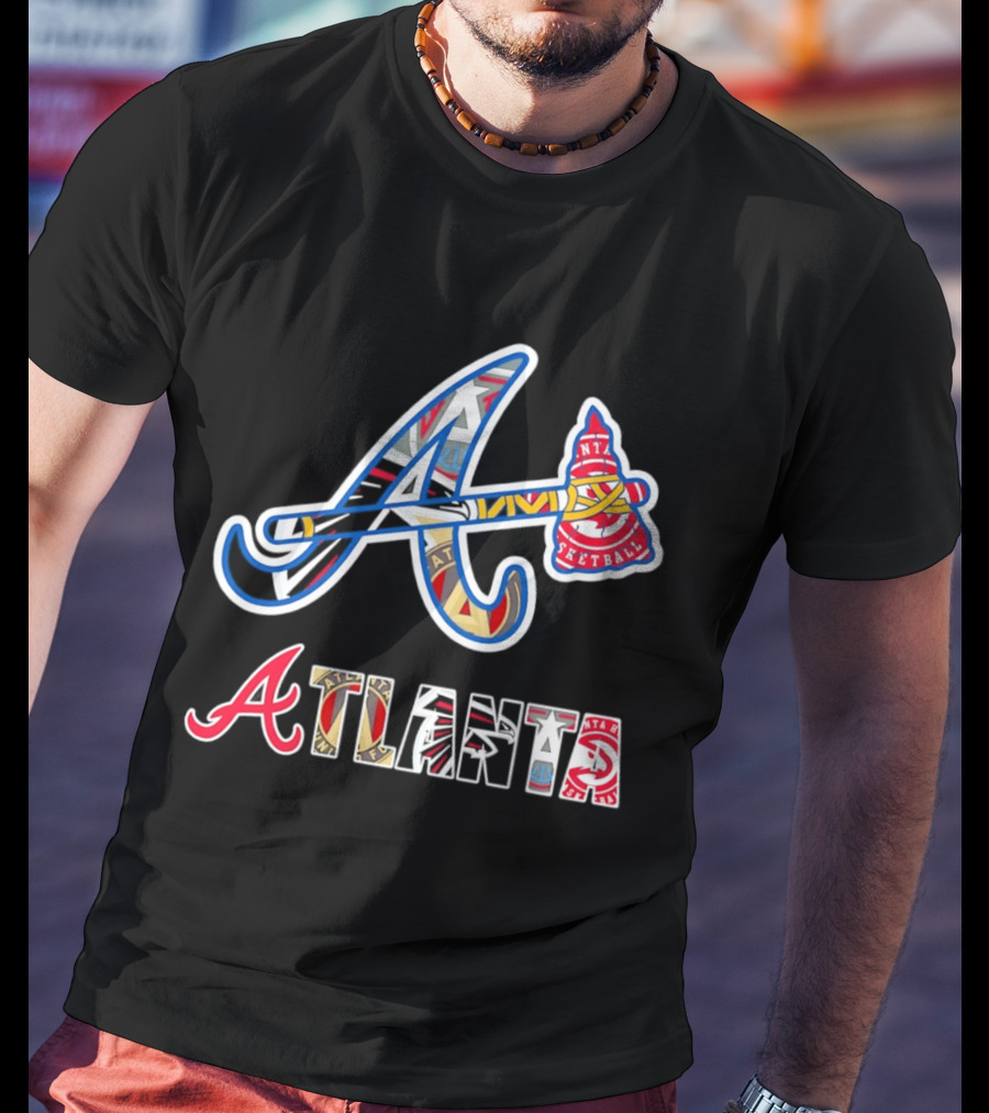 ATL Braves Falcons Hawks United Atlanta Major Sports Team Mashup T-Shirt