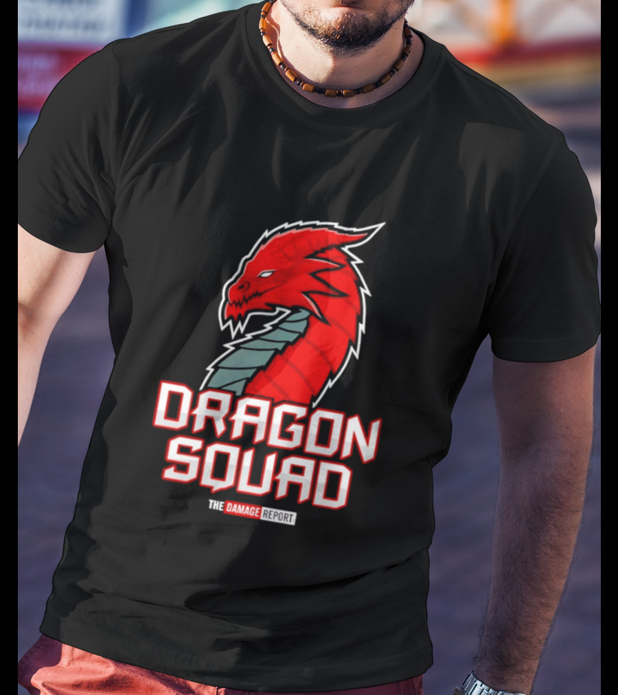 Dragon Squad The Damage Report Red Dragon Head T-Shirt