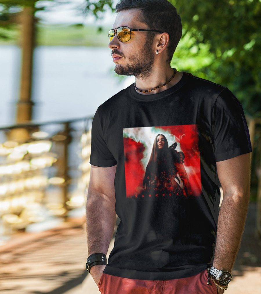 Evanescence Sanctuary Red Atmospheric Album Cover T-Shirt