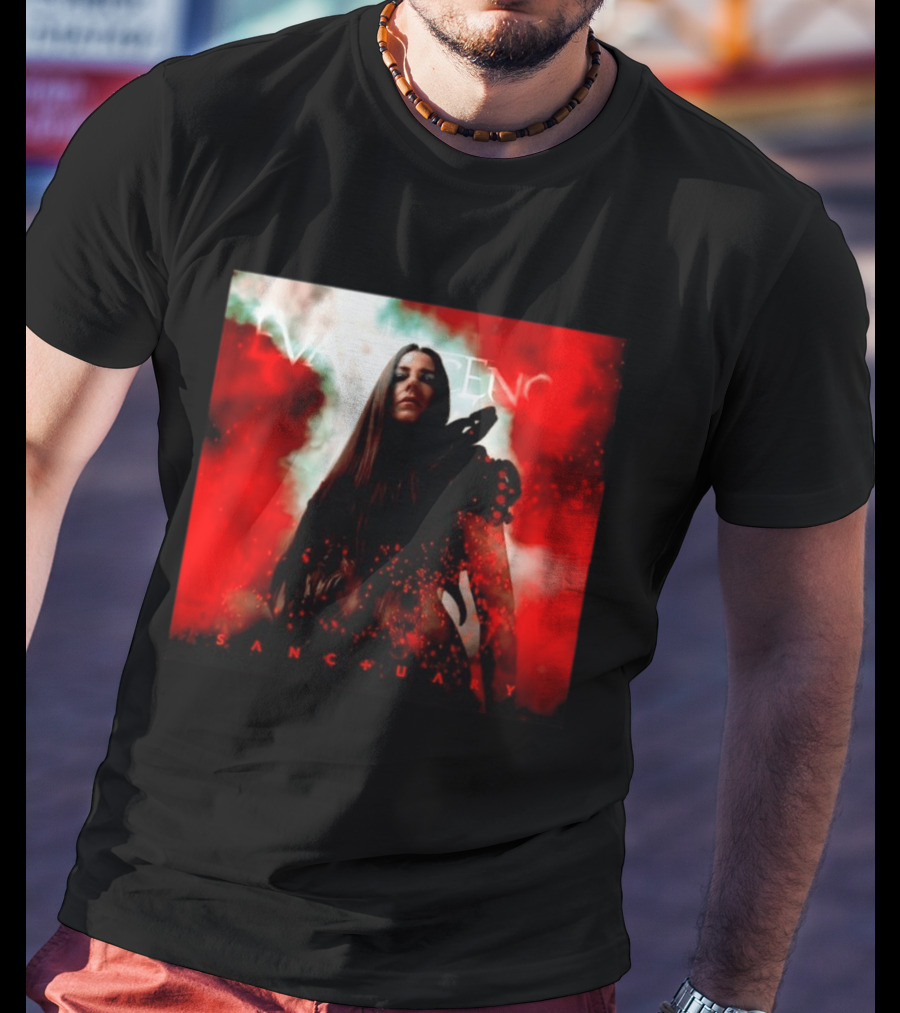 Evanescence Sanctuary Red Atmospheric Album Cover T-Shirt